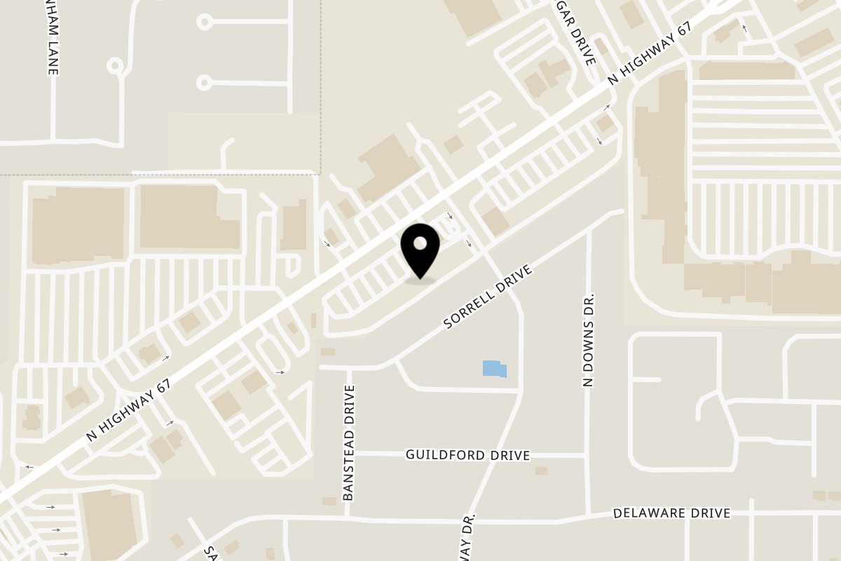 Map showing the location of Busloop Burgers Florissant on 2632 N Hwy 67 in Florissant